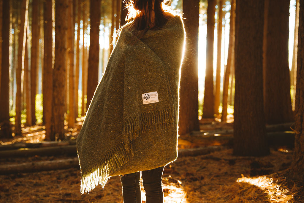 Moss blanket fringe outdoor